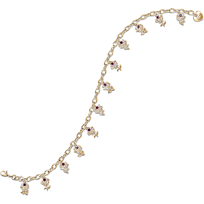 The Bradford Exchange A Dozen Roses Ruby Engraved Charm Bracelet The Bradford Exchange A Dozen Roses Ruby Engraved Charm Bracelet