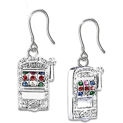 The Bradford Exchange Lucky Jackpot Slot Machine Earrings The Bradford Exchange Lucky Jackpot Slot Machine Earrings