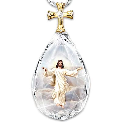 The Bradford Exchange Necklace: Divine Inspiration Crystal Pendant Necklace The Bradford Exchange Necklace: Divine Inspiration Crystal Pendant Necklace