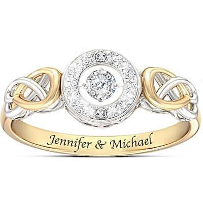 The Bradford Exchange Let Your Heart Dance Personalized Women's Diamond Ring - Personalized Jewelry The Bradford Exchange Let Your Heart Dance Personalized Women's Diamond Ring - Personalized Jewelry