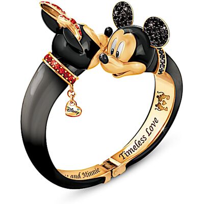 The Bradford Exchange Disney Timeless Love Mickey Mouse And Minnie Mouse Bangle Bracelet The Bradford Exchange Disney Timeless Love Mickey Mouse And Minnie Mouse Bangle Bracelet