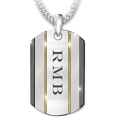 The Bradford Exchange The Strength Of My Grandson Personalized Stainless Steel Dog Tag Necklace - Graduation Gift Ideas The Bradford Exchange The Strength Of My Grandson Personalized Stainless Steel Dog Tag Necklace - Graduation Gift Ideas
