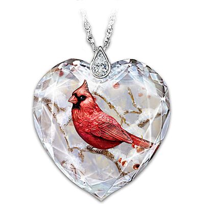 The Bradford Exchange Messenger From Heaven Women's Cardinal Pendant Necklace: Sympathy Gift, Memorial Jewelry The Bradford Exchange Messenger From Heaven Women's Cardinal Pendant Necklace: Sympathy Gift, Memorial Jewelry