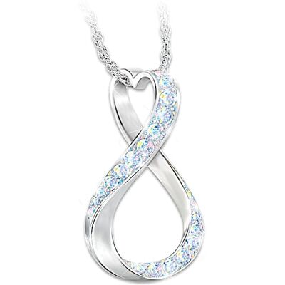 The Bradford Exchange Sisters Forever Women's Sterling Silver Pendant Necklace The Bradford Exchange Sisters Forever Women's Sterling Silver Pendant Necklace
