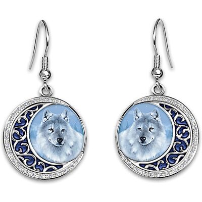 The Bradford Exchange Eddie LePage Glow-In-The-Dark Earrings With Crystals The Bradford Exchange Eddie LePage Glow-In-The-Dark Earrings With Crystals