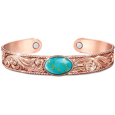 The Bradford Exchange Strength Of Nature Copper Cuff Bracelet With Turquoise The Bradford Exchange Strength Of Nature Copper Cuff Bracelet With Turquoise