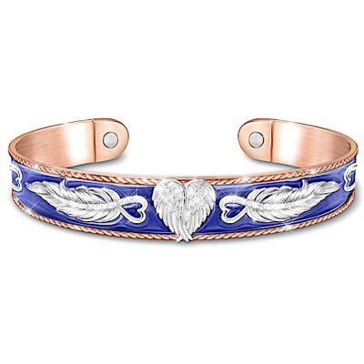 The Bradford Exchange Guardian Angel Solid Copper Bangle Bracelet With 20 Crystals The Bradford Exchange Guardian Angel Solid Copper Bangle Bracelet With 20 Crystals