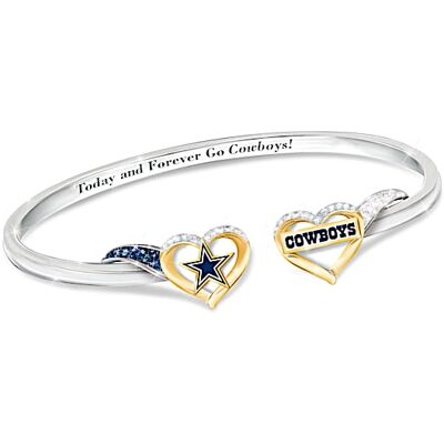 The Bradford Exchange Dallas Cowboys Bracelet With Team Colored Crystals The Bradford Exchange Dallas Cowboys Bracelet With Team Colored Crystals