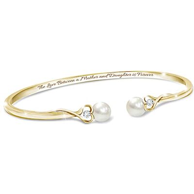The Bradford Exchange Diamond And Mother-Of-Pearl Bangle Bracelet For Daughter The Bradford Exchange Diamond And Mother-Of-Pearl Bangle Bracelet For Daughter