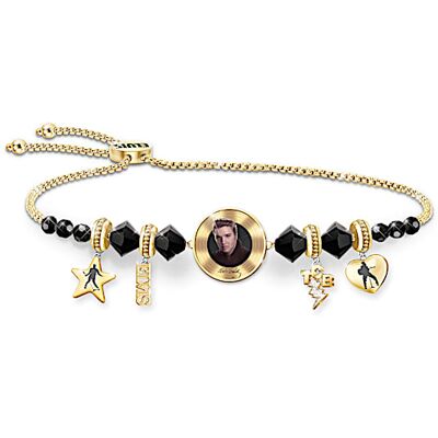 The Bradford Exchange Elvis Presley Rock 'N' Roll Bolo-Style Charm Bracelet The Bradford Exchange Elvis Presley Rock 'N' Roll Bolo-Style Charm Bracelet