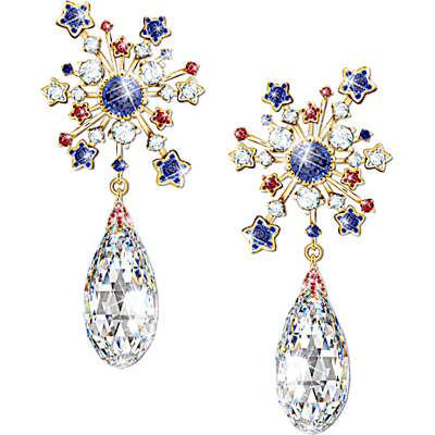 The Bradford Exchange Seasonal Crystal Earrings Collection With Collector's Case The Bradford Exchange Seasonal Crystal Earrings Collection With Collector's Case