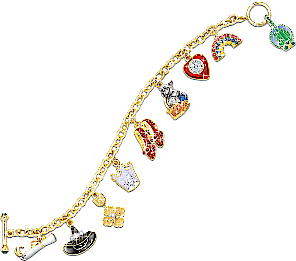 The Bradford Exchange Wizard Of Oz Over The Rainbow Charm Bracelet