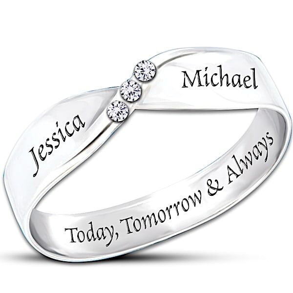 The Bradford Exchange Personalized Diamond Ring: Infinite Love  - Personalized Jewelry