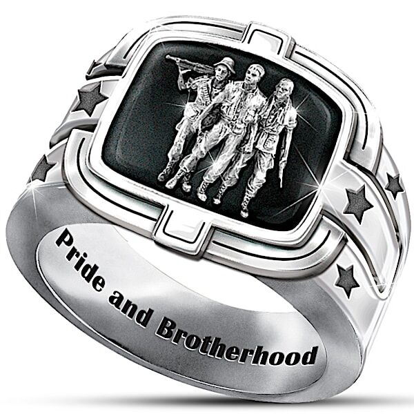 The Bradford Exchange Men's Ring: Brotherhood Of Veterans