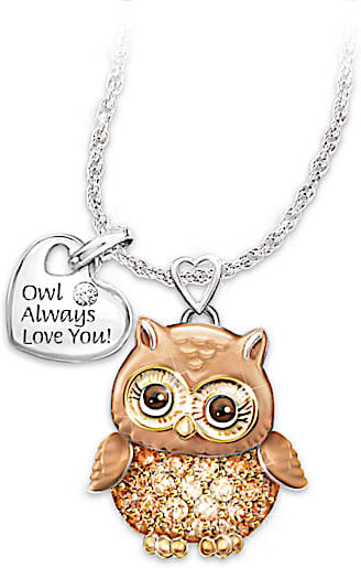 The Bradford Exchange Women's Necklace: Granddaughter Owl Always Love You Pendant Necklace