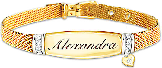 The Bradford Exchange Love For My Daughter Personalized Diamond Bracelet - Personalized Jewelry