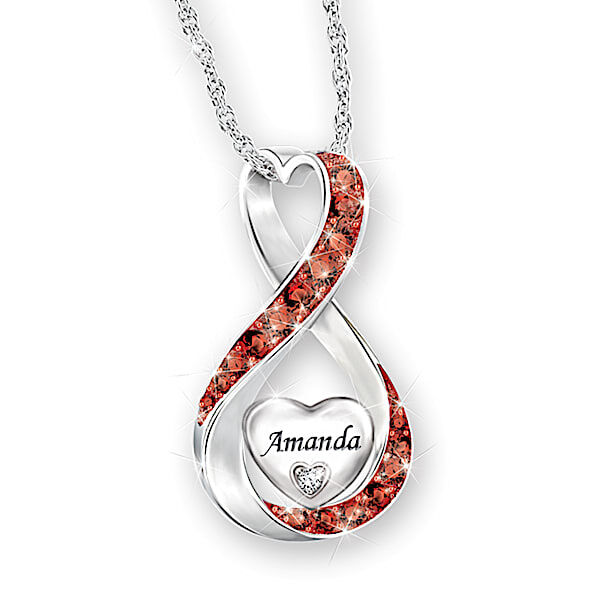 The Bradford Exchange Daughter Always Loved Personalized Diamond Pendant Necklace - Personalized Jewelry