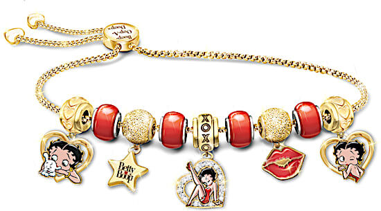 The Bradford Exchange Betty Boop Sweet And Bold Charm Bracelet