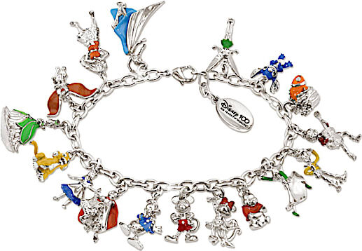 The Bradford Exchange Disney100: Charm Bracelet Featuring 17 Memorable Characters