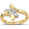 The Bradford Exchange Our Love Grows Stronger Personalized Journey Ring: Romantic Jewelry For Her - Personalized Jewelry