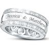 The Bradford Exchange Personalized Name-Engraved Solid Sterling Silver Diamond Ring: Our Forever Love - Personalized Jewelry