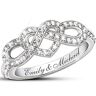 The Bradford Exchange Personalized Engraved Lover's Knot Diamond Ring: Joined In Love - Personalized Jewelry