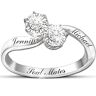 The Bradford Exchange Personalized Diamond Ring: Soul Mates - Personalized Jewelry