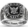 The Bradford Exchange Navy Personalized Men's Ring - Personalized Jewelry