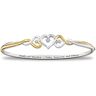 The Bradford Exchange Personalized Diamond Bracelet: Two Hearts Become One  - Personalized Jewelry