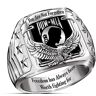 The Bradford Exchange Never Forgotten POW-MIA Stainless Steel Men's Ring