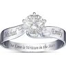 The Bradford Exchange Our Love Is Written In The Stars Engraved Personalized White Topaz Women's Ring - Personalized Jewelry