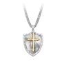 The Bradford Exchange Strength In The Lord Gold-Plated Cross Pendant Necklace