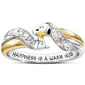 The Bradford Exchange Happiness Is PEANUTS Snoopy And Woodstock Embrace Women's Ring