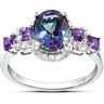 The Bradford Exchange Alluring Beauty Multi-Gemstone Mystic Topaz, White Topaz and Amethyst Ring