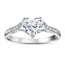 The Bradford Exchange Love At First Sight Diamonesk Women's Ring with Heart-Shaped Simulated Diamond