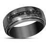 The Bradford Exchange Need For Speed Black Sapphire Men's Stainless Steel Ring