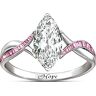 The Bradford Exchange Shimmering Hope Breast Cancer Support Engraved Diamonesk Ring