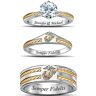 The Bradford Exchange USMC His & Hers Personalized Wedding Ring Set - Personalized Jewelry