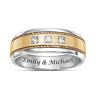 The Bradford Exchange Timeless Love Personalized Men's Two Tone Diamond Ring - Personalized Jewelry