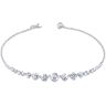 The Bradford Exchange Royal Cascade Sterling Silver Diamonesk Necklace