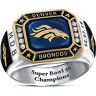 The Bradford Exchange Broncos Super Bowl 50 Pride Personalized Commemorative Men's Stainless Steel Ring - Personalized Jewelry