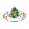 The Bradford Exchange Radiant Treasure Green Helenite And Diamond Ring