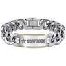 The Bradford Exchange Cowboys Diamond Personalized Stainless Steel Bracelet - Personalized Jewelry