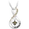 The Bradford Exchange NFL New Orleans Saints Forever Women's Infinity Pendant Necklace