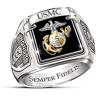 The Bradford Exchange Military Honor & Courage USMC Men's Ring