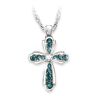 The Bradford Exchange Heaven's Blessing Women's Religious Cross Diamond Pendant Necklace