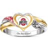 The Bradford Exchange Ohio State University Buckeyes Women's Sterling Silver Pride Ring