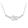 The Bradford Exchange Always My Daughter Genuine Diamond Necklace With 2 Hearts