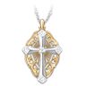 The Bradford Exchange Everlasting Light Diamond Cross Pendant Necklace With Card