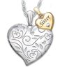 The Bradford Exchange Diamond Pendant Necklace For Sisters With Heart Charm